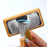Maxbell Hair Grooming Brush Cleaner Effective Hair Brush Cleaner Wooden Handle