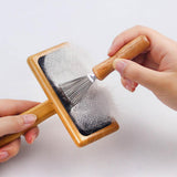 Maxbell Hair Grooming Brush Cleaner Effective Hair Brush Cleaner Wooden Handle