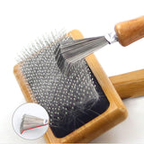 Maxbell Hair Grooming Brush Cleaner Effective Hair Brush Cleaner Wooden Handle