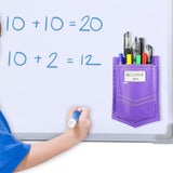 Maxbell 2Pcs Magnetic Whiteboard Fridge Storage Pocket Flexible for Office Garage