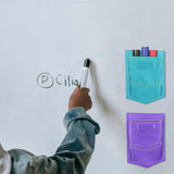 Maxbell 2Pcs Magnetic Whiteboard Fridge Storage Pocket Flexible for Office Garage