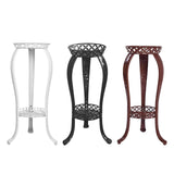 Maxbell Iron Art Flowerpot Shelf Planter Storage Display Stand Height 80cm Round White
