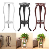 Maxbell Iron Art Flowerpot Shelf Planter Storage Display Stand Height 80cm Round White