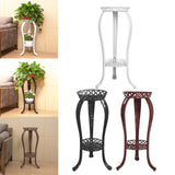 Maxbell Iron Art Flowerpot Shelf Planter Storage Display Stand Height 80cm Round White