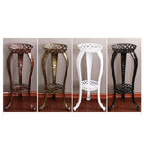 Maxbell Iron Art Flowerpot Shelf Planter Storage Display Stand Height 80cm Round White