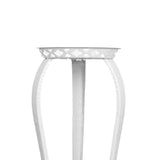 Maxbell Iron Art Flowerpot Shelf Planter Storage Display Stand Height 80cm Round White