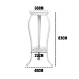 Maxbell Iron Art Flowerpot Shelf Planter Storage Display Stand Height 80cm Round White