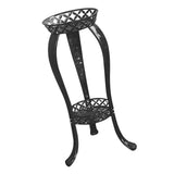 Maxbell Iron Art Flowerpot Shelf Planter Storage Display Stand Height 80cm Round Black
