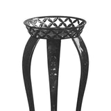 Maxbell Iron Art Flowerpot Shelf Planter Storage Display Stand Height 80cm Round Black