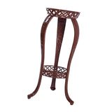 Maxbell Iron Art Flowerpot Shelf Planter Storage Display Stand Height 80cm Round Brown