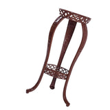 Maxbell Iron Art Flowerpot Shelf Planter Storage Display Stand Height 80cm Round Brown