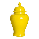 Maxbell Modern Ceramic Ginger Jar Canister Vase Flowerpot for Office Home Decoration Yellow