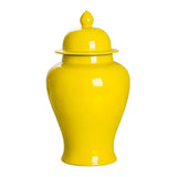 Maxbell Modern Ceramic Ginger Jar Canister Vase Flowerpot for Office Home Decoration Yellow