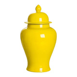 Maxbell Modern Ceramic Ginger Jar Canister Vase Flowerpot for Office Home Decoration Yellow
