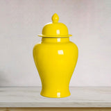 Maxbell Modern Ceramic Ginger Jar Canister Vase Flowerpot for Office Home Decoration Yellow