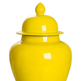 Maxbell Modern Ceramic Ginger Jar Canister Vase Flowerpot for Office Home Decoration Yellow