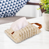 Maxbell Creative Tissue Box Cover Organizer Napkin Case for Desk Office Household Beige Large