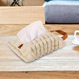 Maxbell Creative Tissue Box Cover Organizer Napkin Case for Desk Office Household Beige Large