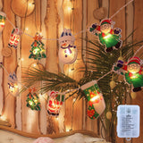 Maxbell Christmas String Lights Hanging Ornament Decorative Snowman for Festival 1.2m