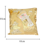 Maxbell Square Christmas Snowman Throw Pillow Santa Claus for Decoration Sofa Couch snowman pillow