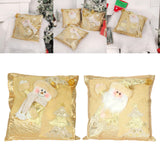 Maxbell Square Christmas Snowman Throw Pillow Santa Claus for Decoration Sofa Couch snowman pillow