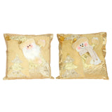 Maxbell Square Christmas Snowman Throw Pillow Santa Claus for Decoration Sofa Couch snowman pillow