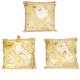 Maxbell Square Christmas Snowman Throw Pillow Santa Claus for Decoration Sofa Couch snowman pillow