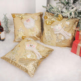 Maxbell Square Christmas Snowman Throw Pillow Santa Claus for Decoration Sofa Couch snowman pillow