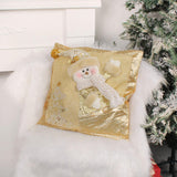 Maxbell Square Christmas Snowman Throw Pillow Santa Claus for Decoration Sofa Couch snowman pillow
