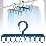 Maxbell Portable Clothing Hanger Support Hanger Drying Hanger for Pants Socks Scarf Blue