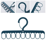 Maxbell Portable Clothing Hanger Support Hanger Drying Hanger for Pants Socks Scarf Blue