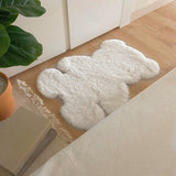 Maxbell Floor Mat Doormat Carpet Bedroom Rug Throw Rug for Decor White Medium