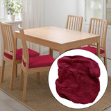 Maxbell Polyester Chair Cover Kitchen Chair Cover for Ceremony Bedroom Restaurant Red