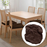 Maxbell Polyester Chair Cover Kitchen Chair Cover for Ceremony Bedroom Restaurant Dark Brown