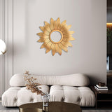 Maxbell Round Wall Mirror Makeup Mirrors for Home Decoration Aureate
