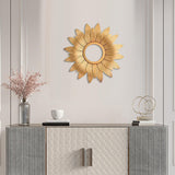 Maxbell Round Wall Mirror Makeup Mirrors for Home Decoration Aureate