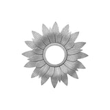 Maxbell Round Wall Mirror Makeup Mirrors for Home Decoration Argent