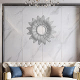 Maxbell Round Wall Mirror Makeup Mirrors for Home Decoration Argent