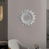 Maxbell Round Wall Mirror Makeup Mirrors for Home Decoration Argent