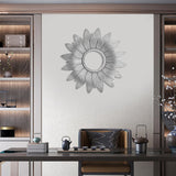 Maxbell Round Wall Mirror Makeup Mirrors for Home Decoration Argent