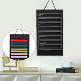 Maxbell Belt Display Dustproof Rack Wall Hanging Felt Adults for eight belts 5 Medals Black