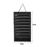 Maxbell Belt Display Dustproof Rack Wall Hanging Felt Adults for eight belts 5 Medals Black
