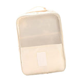 Maxbell Shoe Storage Bag Dual Zipper Foldable Sneakers for Camping Travel Fishing Beige