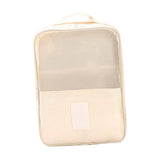 Maxbell Shoe Storage Bag Dual Zipper Foldable Sneakers for Camping Travel Fishing Beige