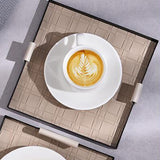 Maxbell Beige Decorative Vanity Tray Catchall Tray Iron Frame NightStand Organizer Square