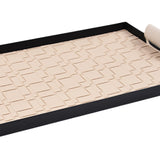 Maxbell Beige Decorative Vanity Tray Catchall Tray Iron Frame NightStand Organizer Rectangle