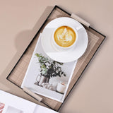 Maxbell Beige Decorative Vanity Tray Catchall Tray Iron Frame NightStand Organizer Rectangle