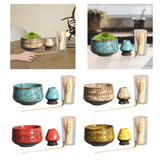 Maxbell 4Pcs Japanese Matcha Set Matcha Traditional Japanese Tea Ceremony Blue