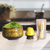 Maxbell 4Pcs Japanese Matcha Set Matcha Traditional Japanese Tea Ceremony Yellow