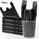 Maxbell 50Pcs Trash Bags Wastebasket Bags Leakproof for Bedroom Style C